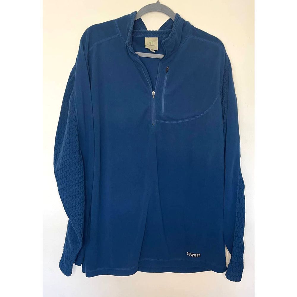 Earth Tec Blue Quarter Zip Sweater‎ XXL Soft
